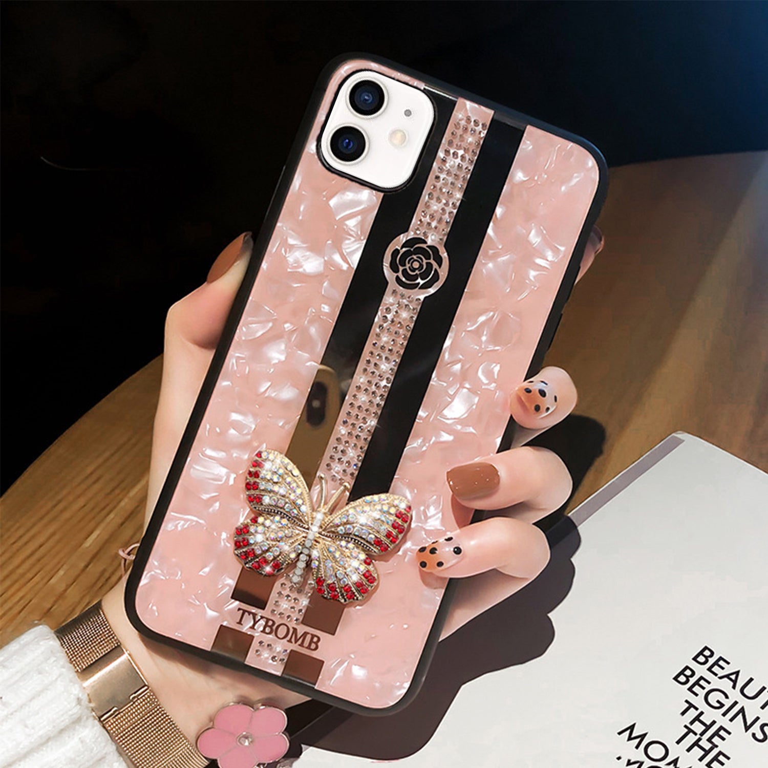 iPhone 12 Mini (5.4") Butterfly Bling Bling TPU Luxury Phone Case