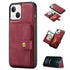 iPhone 14 Plus Magnetic 2 in1  Leather card bag case  and Removable Back Cover