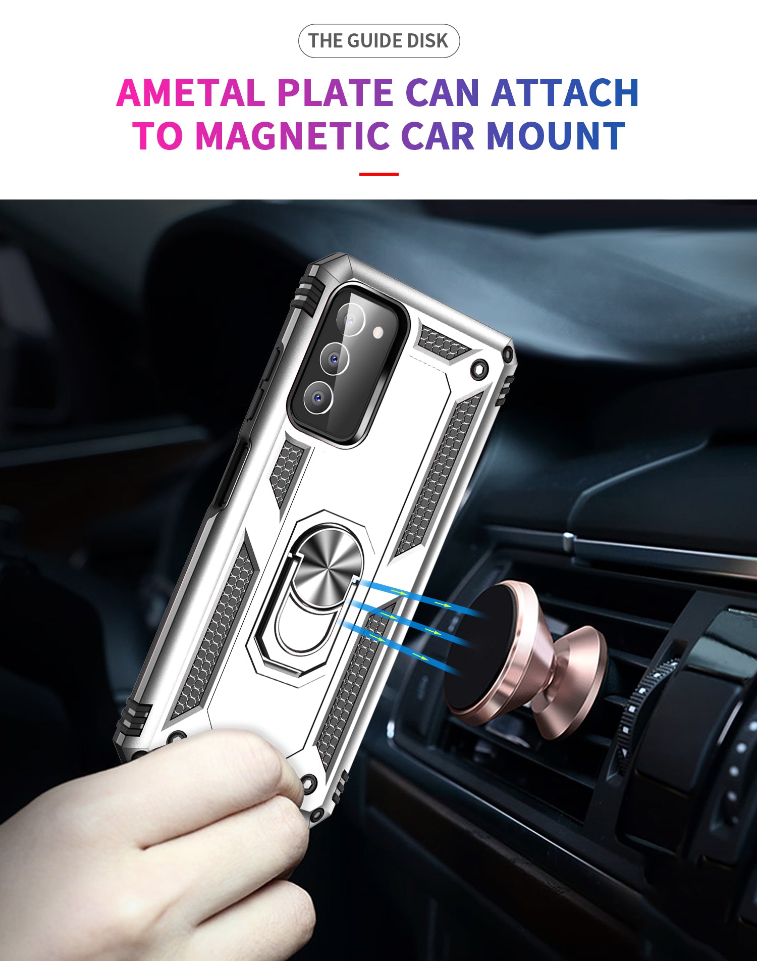 Samsung Galaxy A03s ring magnetic GPS car mount Phone Holder case