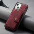 iPhone 14 Plus Magnetic 2 in1  Leather card bag case  and Removable Back Cover