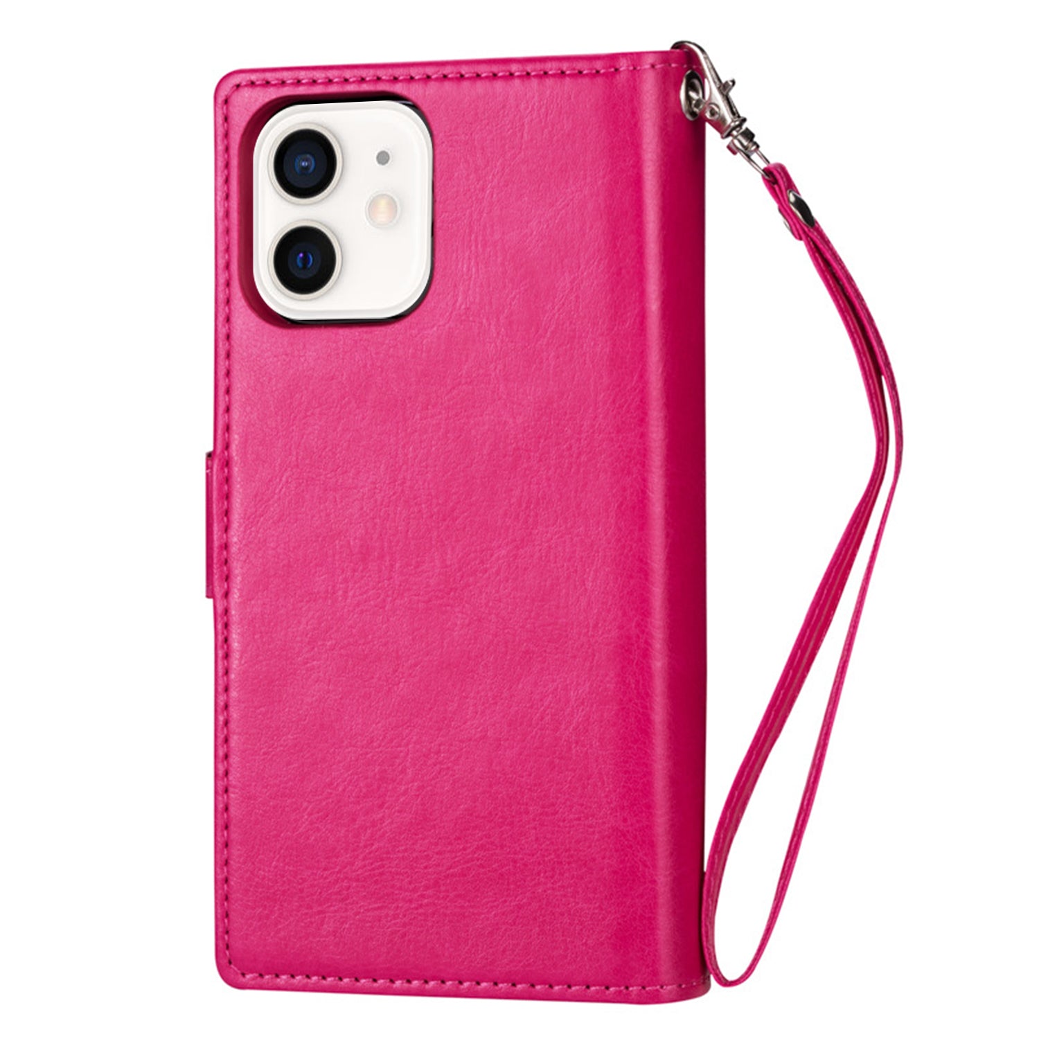 iPhone 11 (6.1") 2 in 1 Leather Wallet Case With 9 Credit Card Slots and Removable Back Cover 