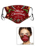 Dust-proof and cold-proof fashionable Christmas mask - Dark Red