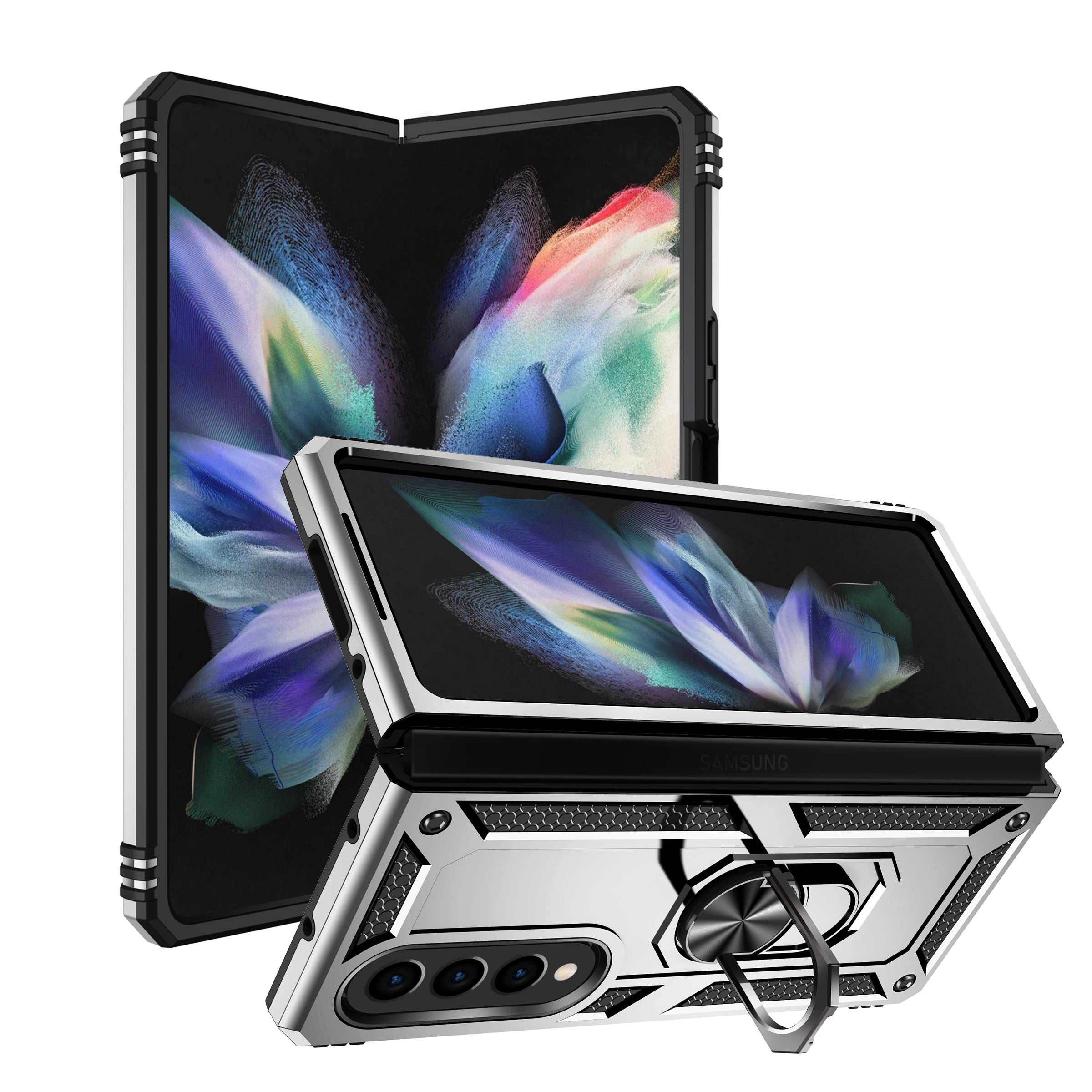 Samsung Galaxy Z Fold 4 Ring Magnetic GPS car mount Phone Holder case