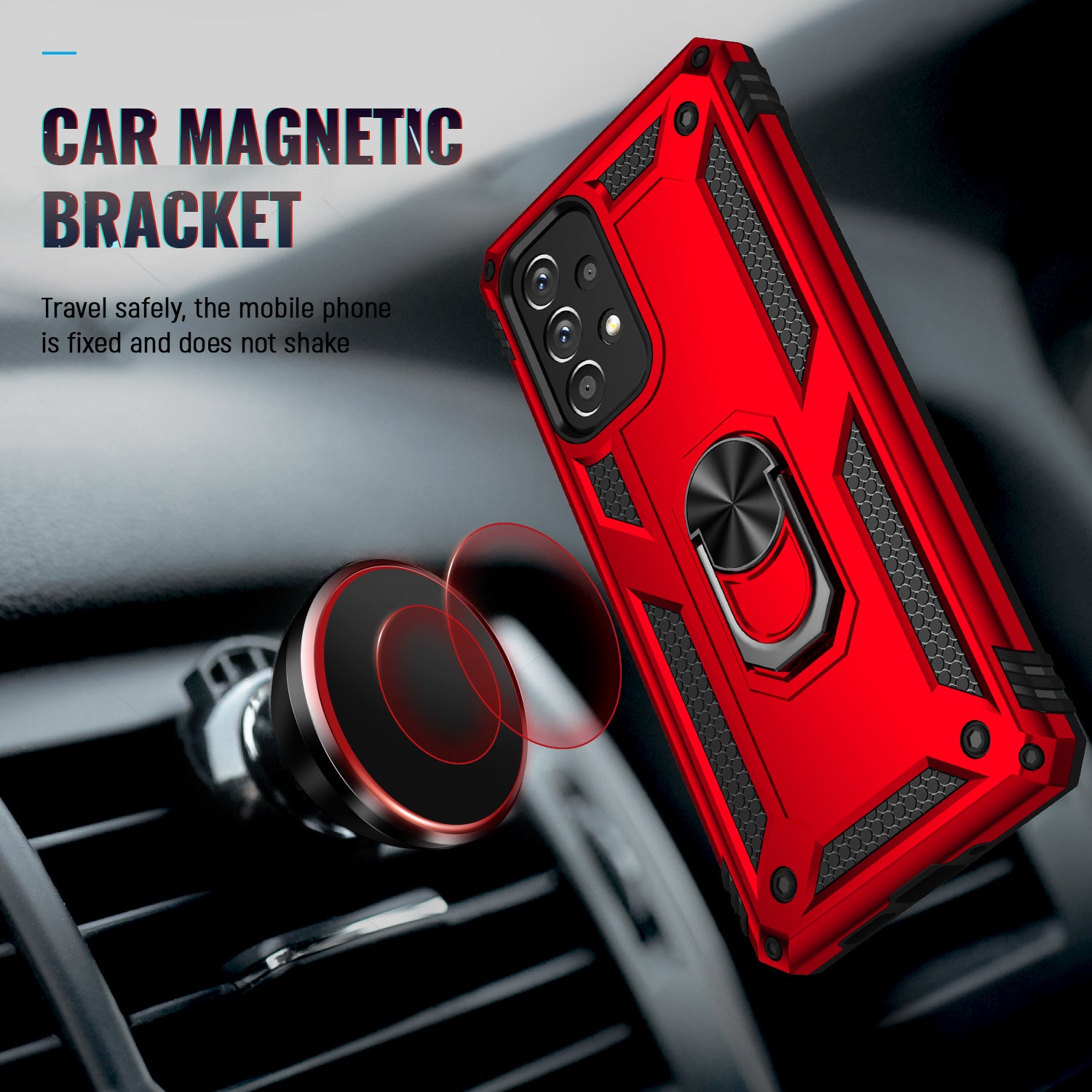 Ring Magnetic GPS car mount Phone Holder for Samsung Galaxy A73 Case