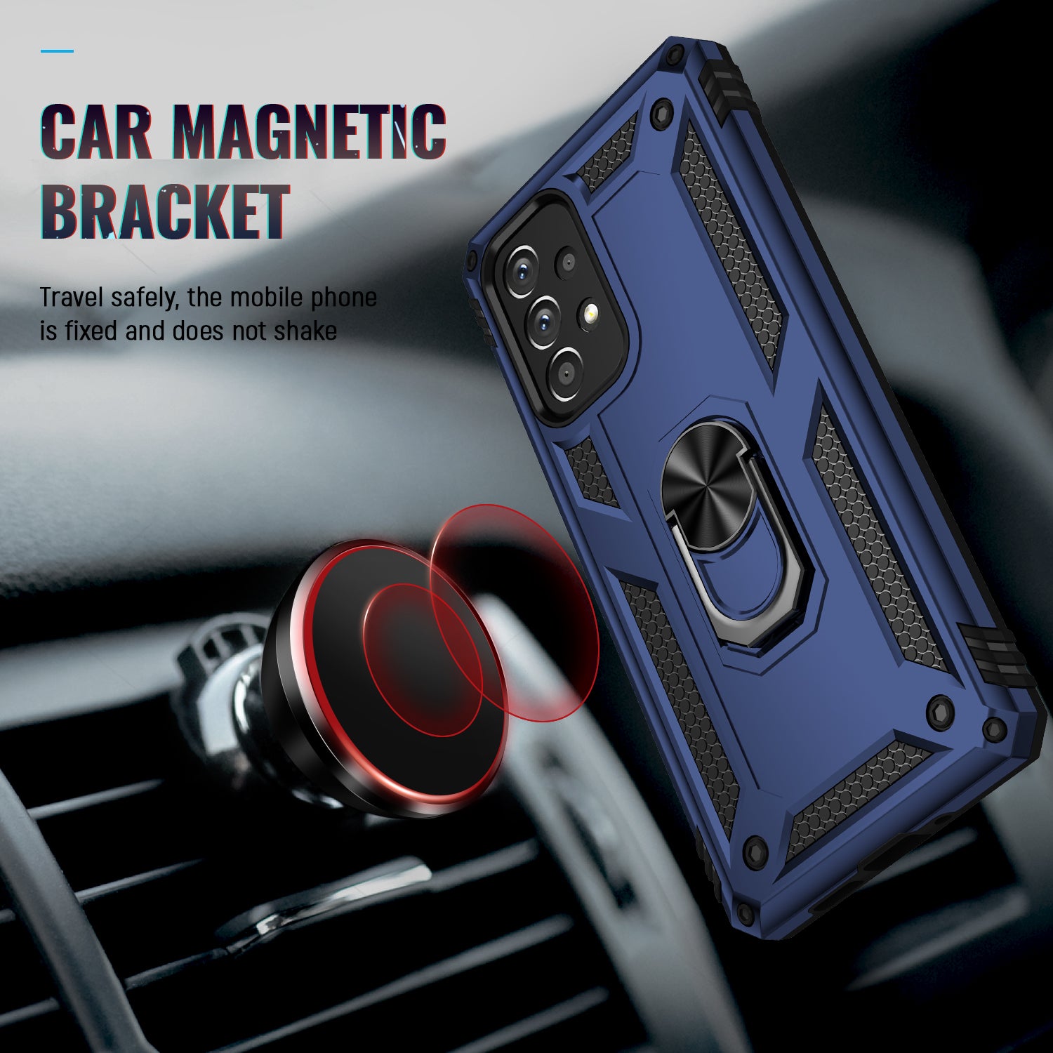 Ring Magnetic GPS car mount Phone Holder for Samsung Galaxy A73 Case