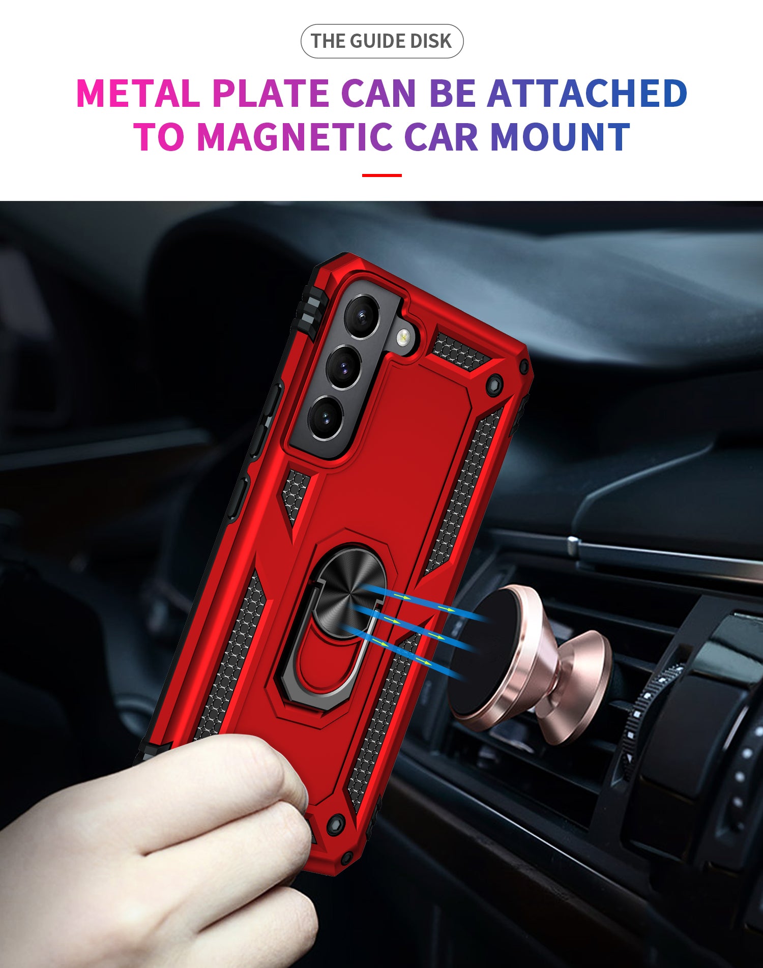 Ring Magnetic GPS car mount Phone Holder for Samsung Galaxy S22 Plus Case