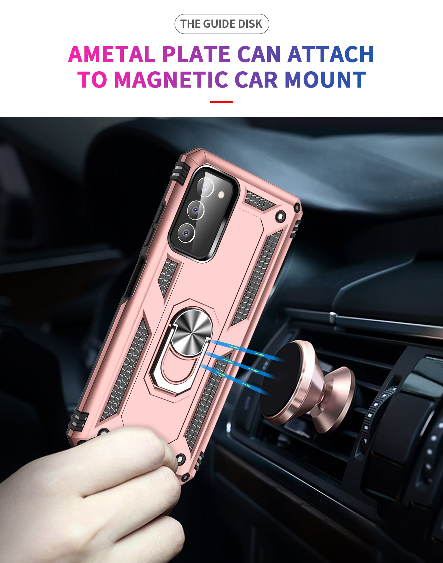 Samsung Galaxy A03s ring magnetic GPS car mount Phone Holder case