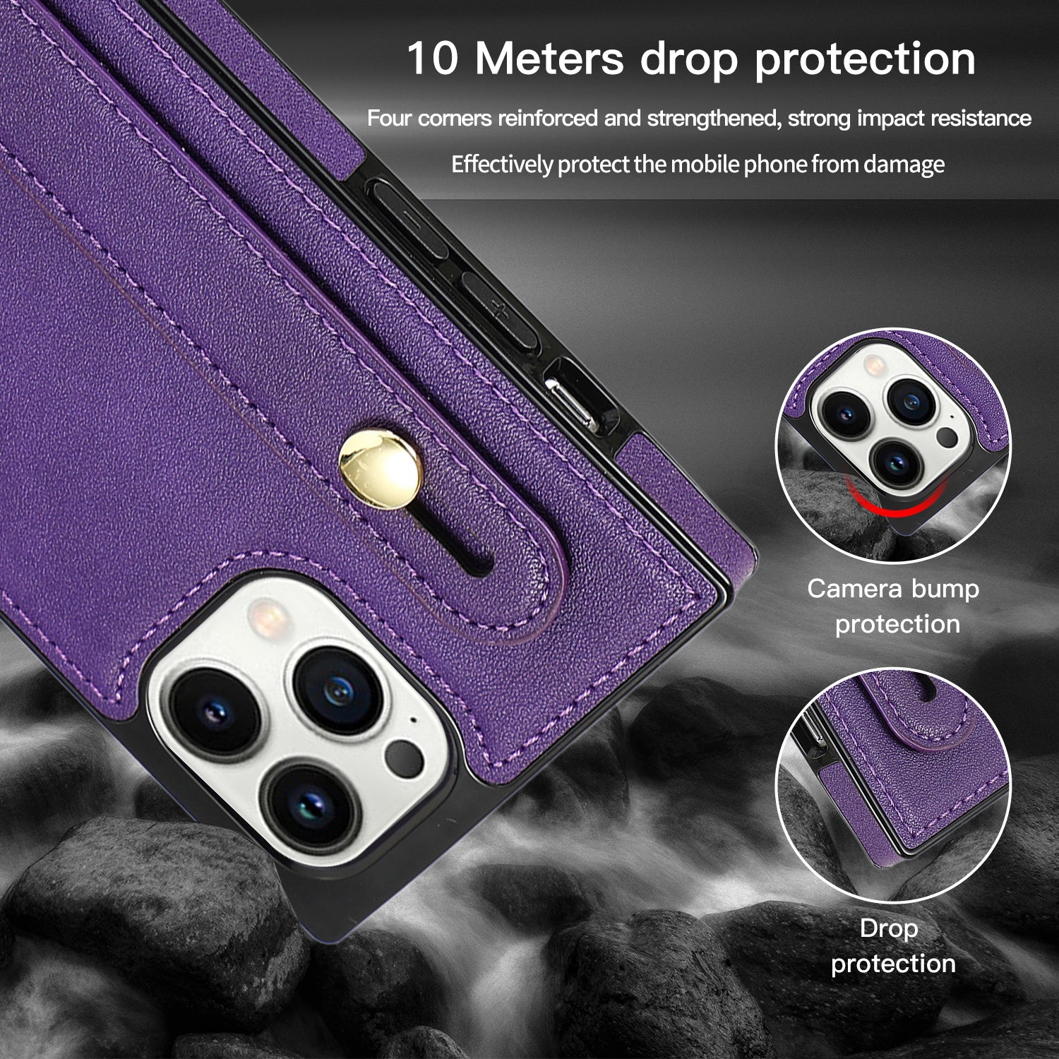 Fashion Leather Case with 1 Credit Card Slots for iPhone 11 Pro (5.8")