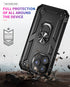 iPhone 14 Pro Max Dual Colors Ring Magnetic GPS car mount Phone Holder Case