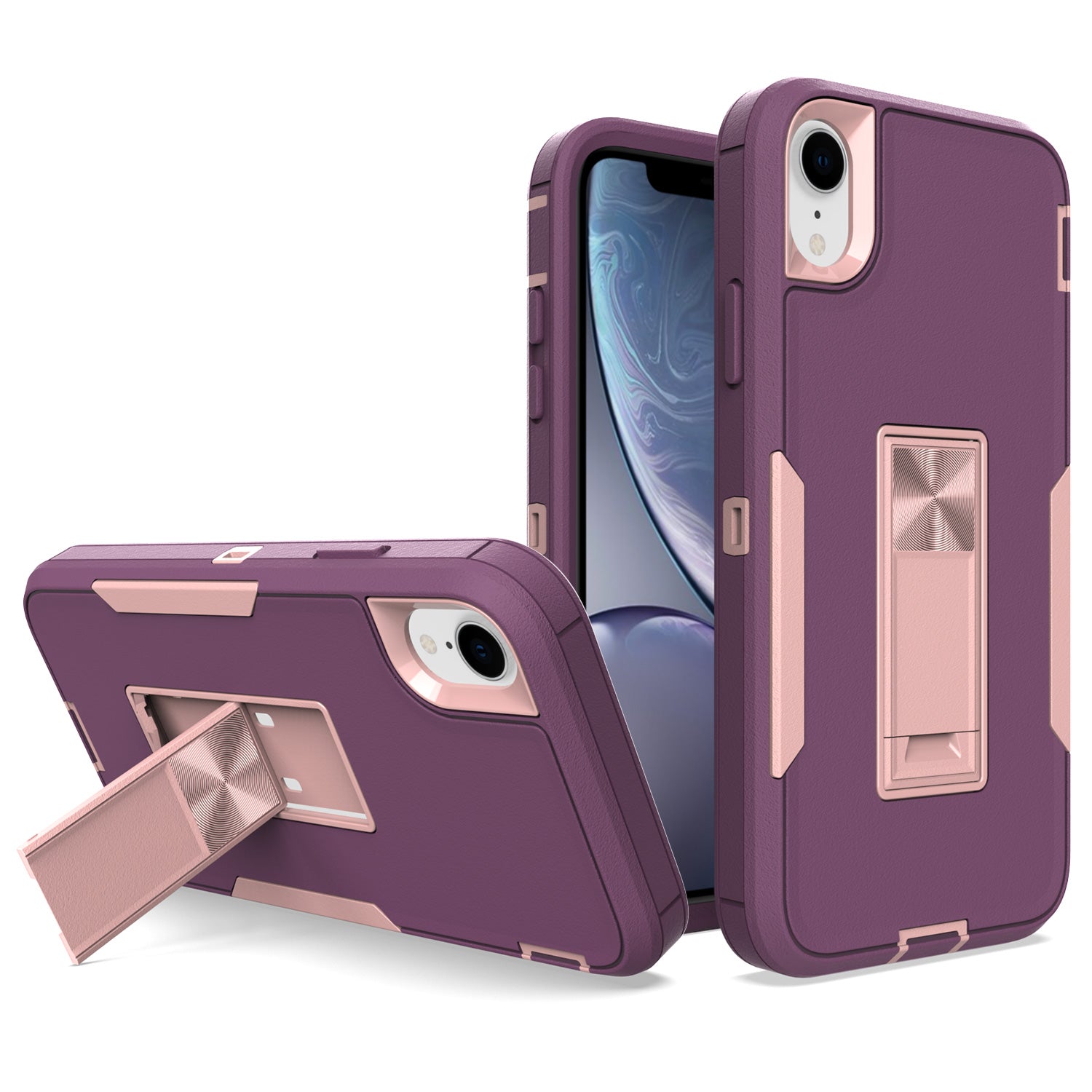 iPhone XR Kickstand fully protected heavy-duty shockproof case