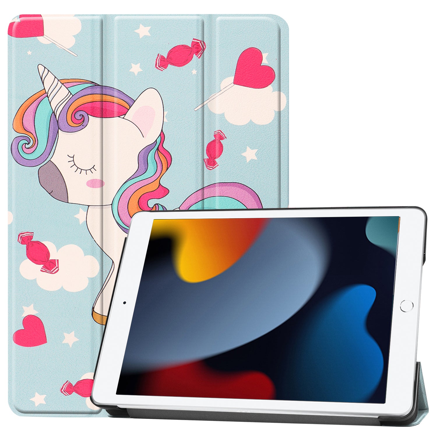 iPad 9/8/7 (10.2") Painted smart folio case