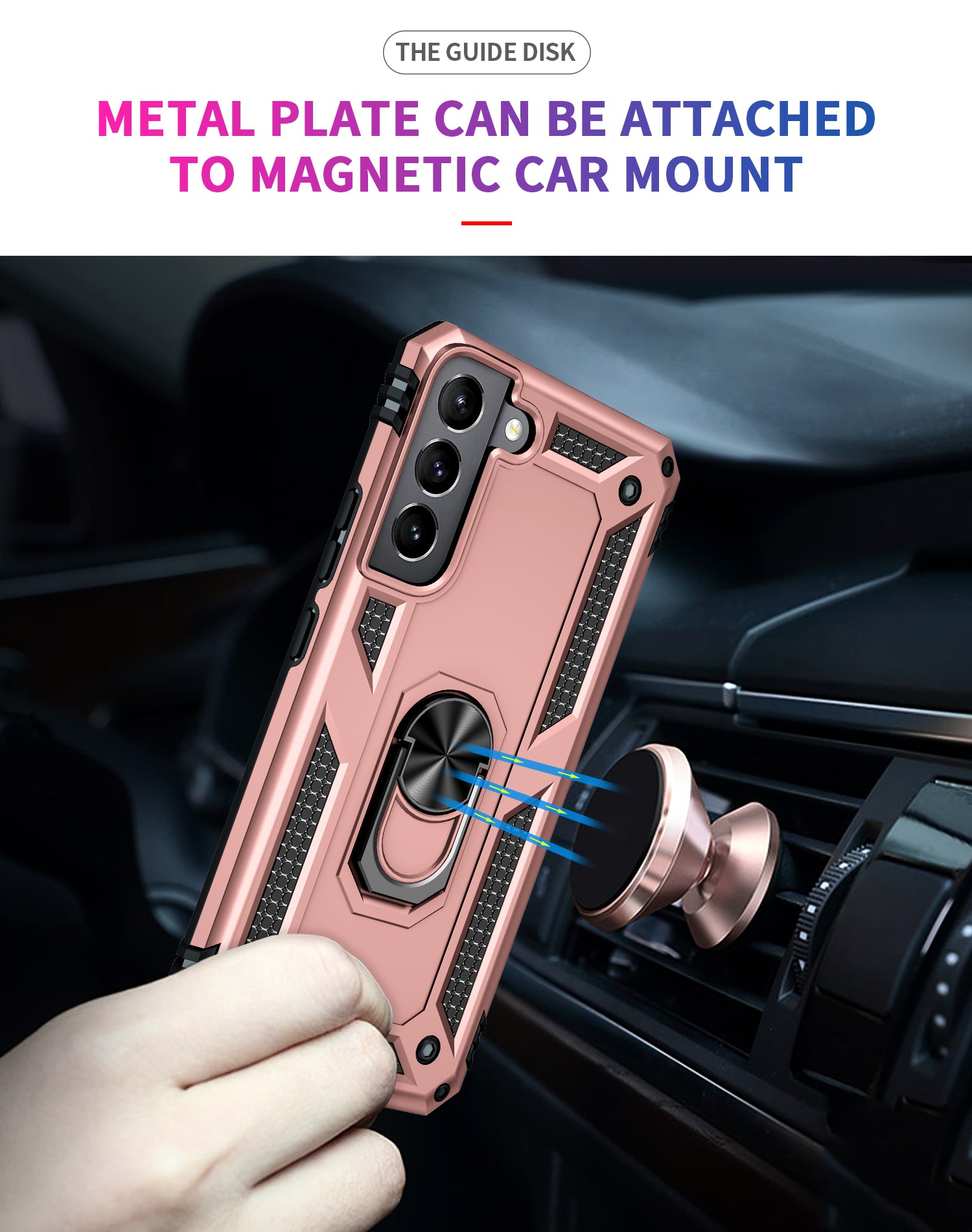 Ring Magnetic GPS car mount Phone Holder for Samsung Galaxy S22 Plus Case