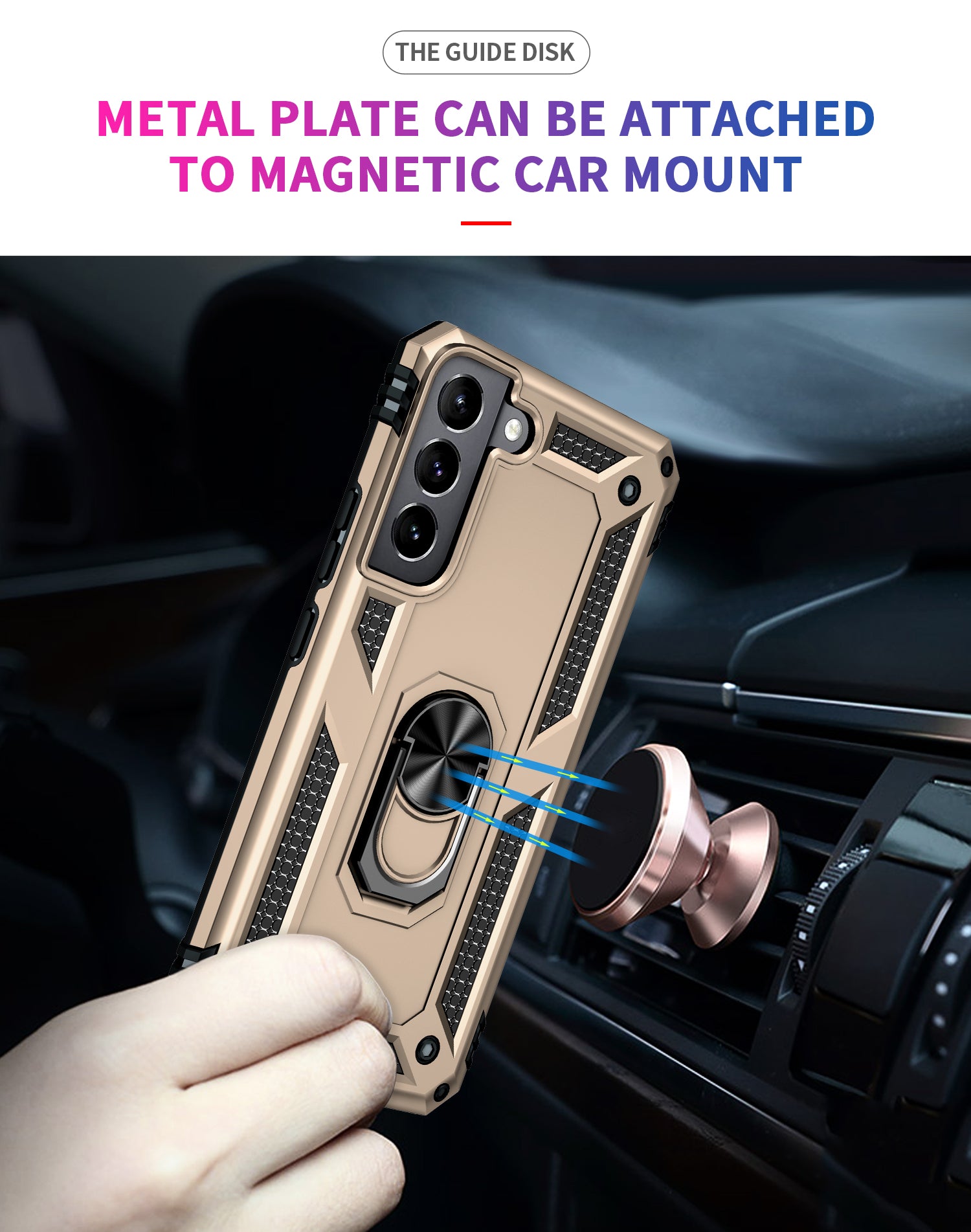 Ring Magnetic GPS car mount Phone Holder for Samsung Galaxy S22 Case