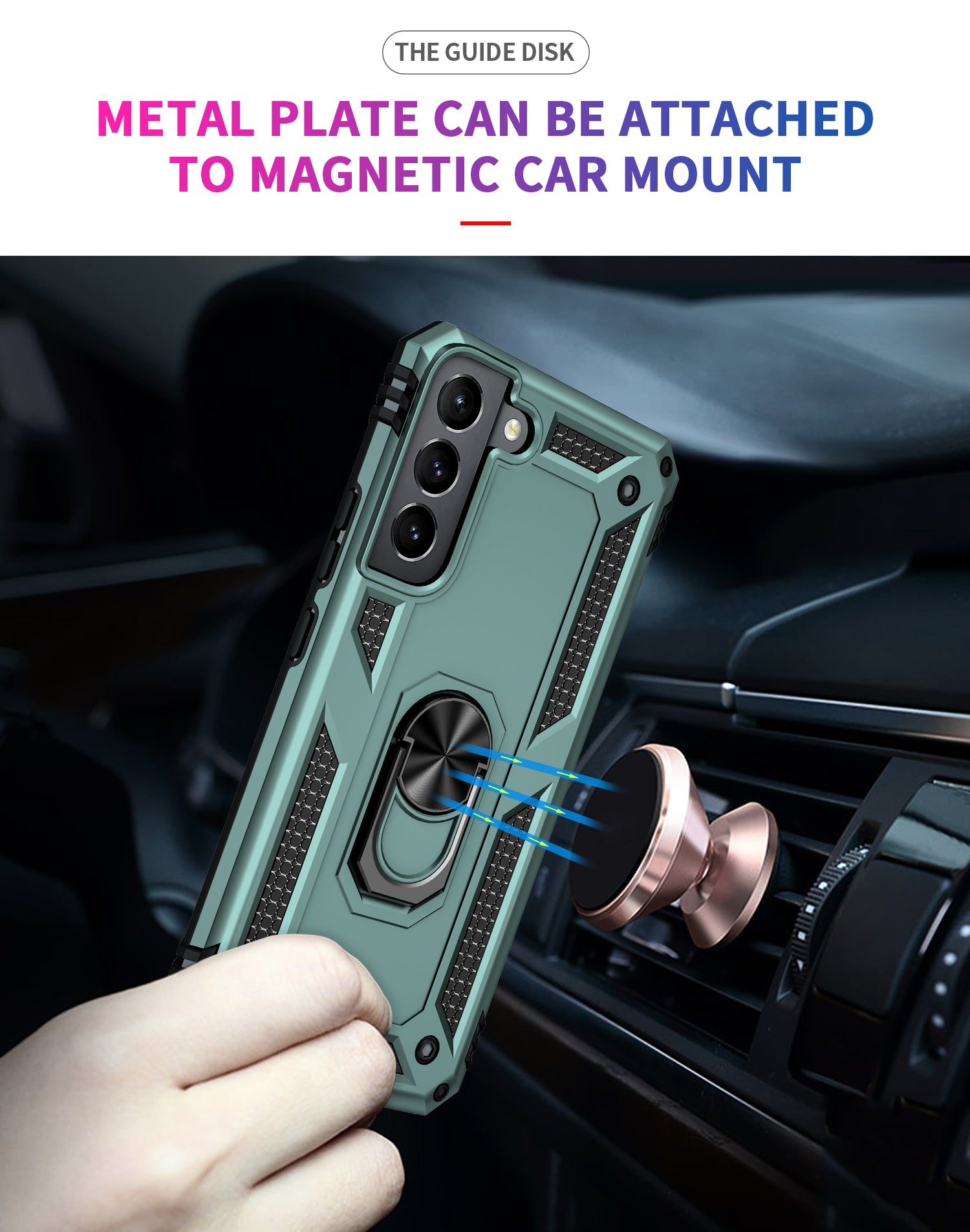 Ring Magnetic GPS car mount Phone Holder for Samsung Galaxy S22 Case