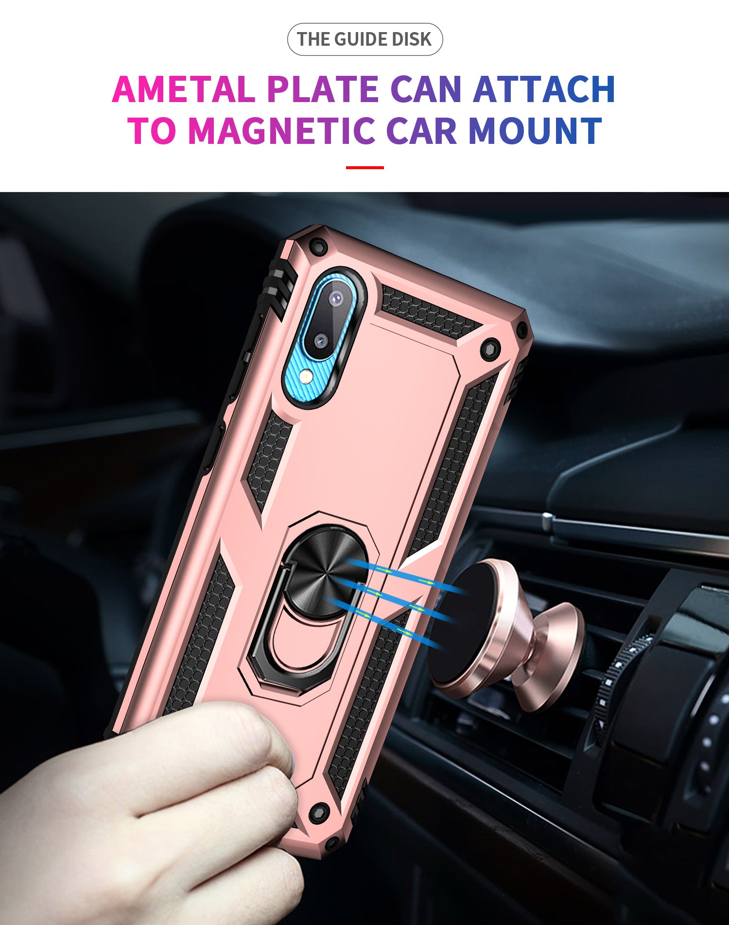 Samsung A02/M02 Ring Magnetic GPS car mount Phone Holder