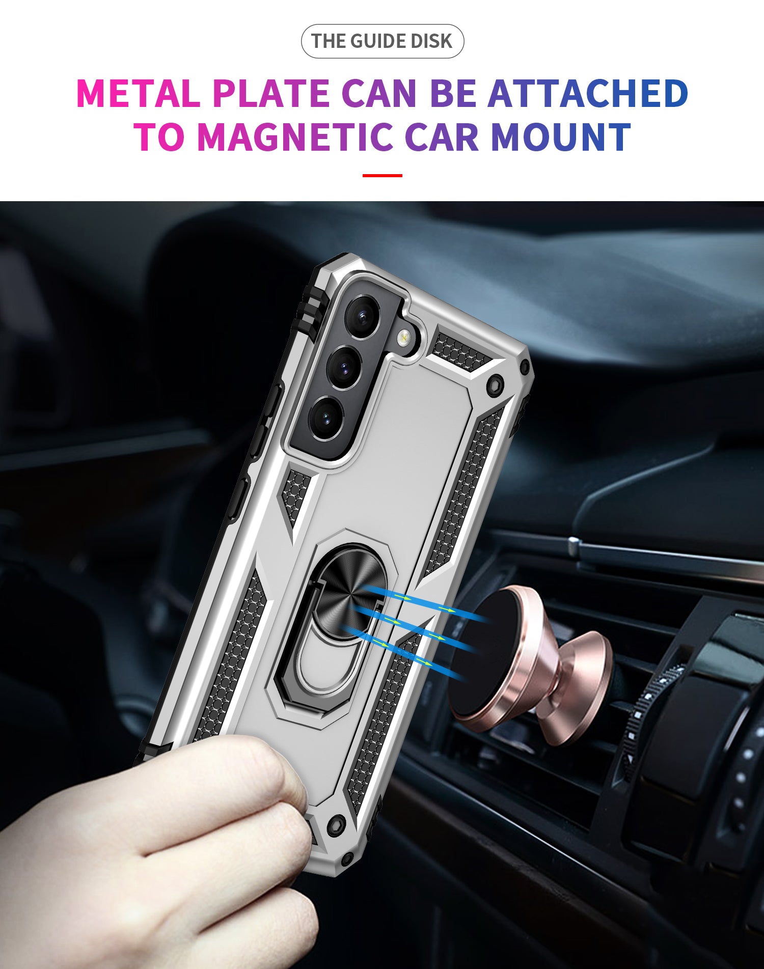 Ring Magnetic GPS car mount Phone Holder for Samsung Galaxy S22 Plus Case