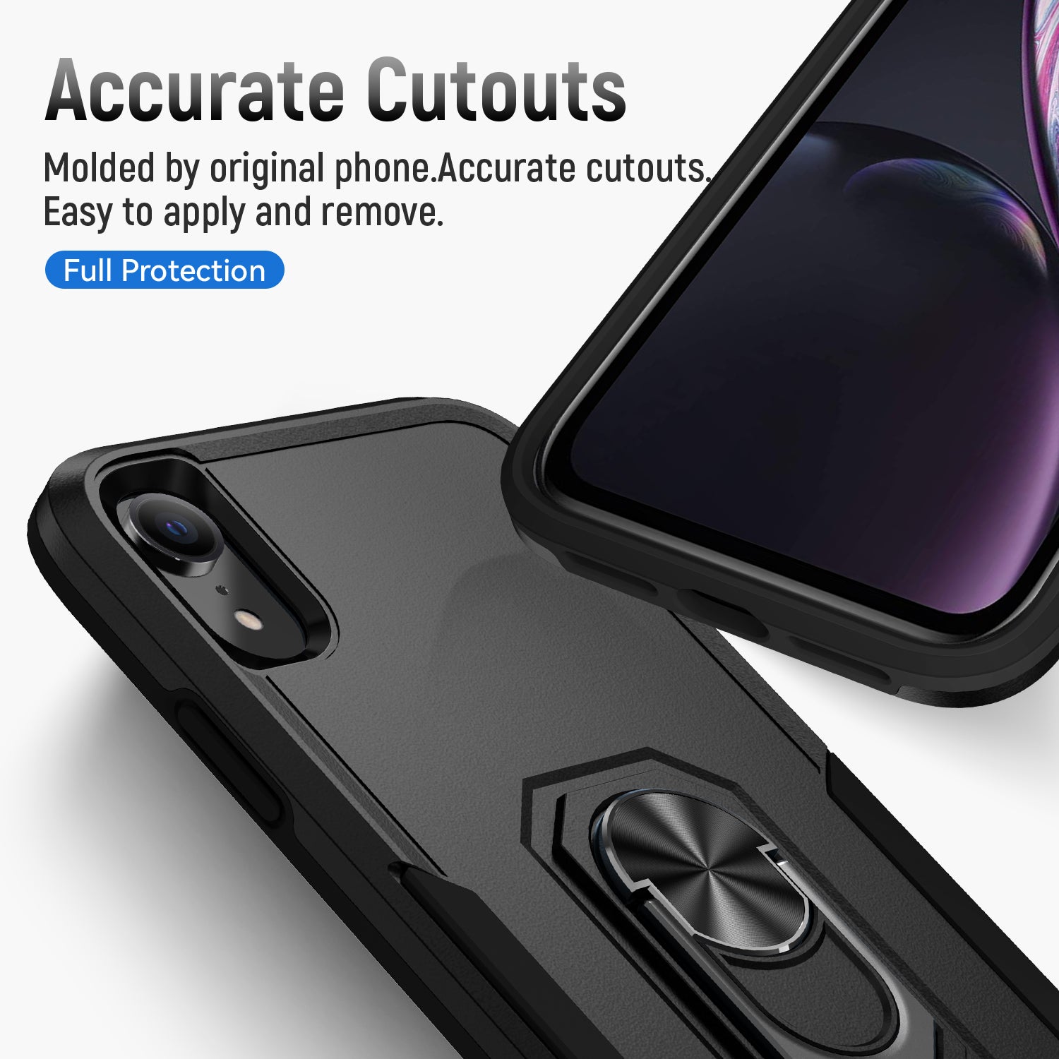 iPhone XR Kickstand fully protected heavy-duty shockproof case