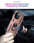 iPhone 11 Pro Max (6.5") Dual Colors Ring Magnetic GPS car mount Phone Holder case