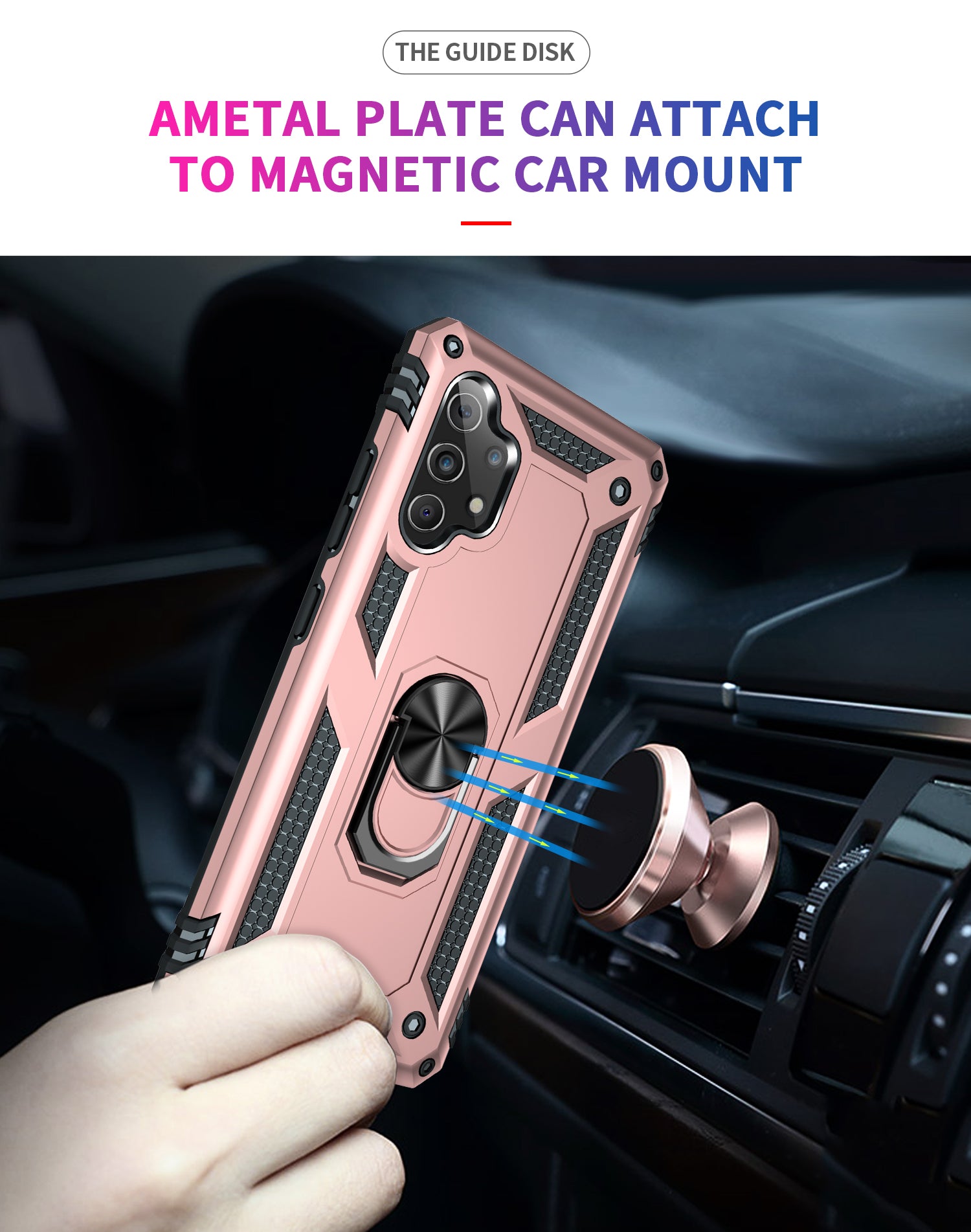 Samsung Galaxy A32(5G) Ring Magnetic GPS car mount Phone Holder Case