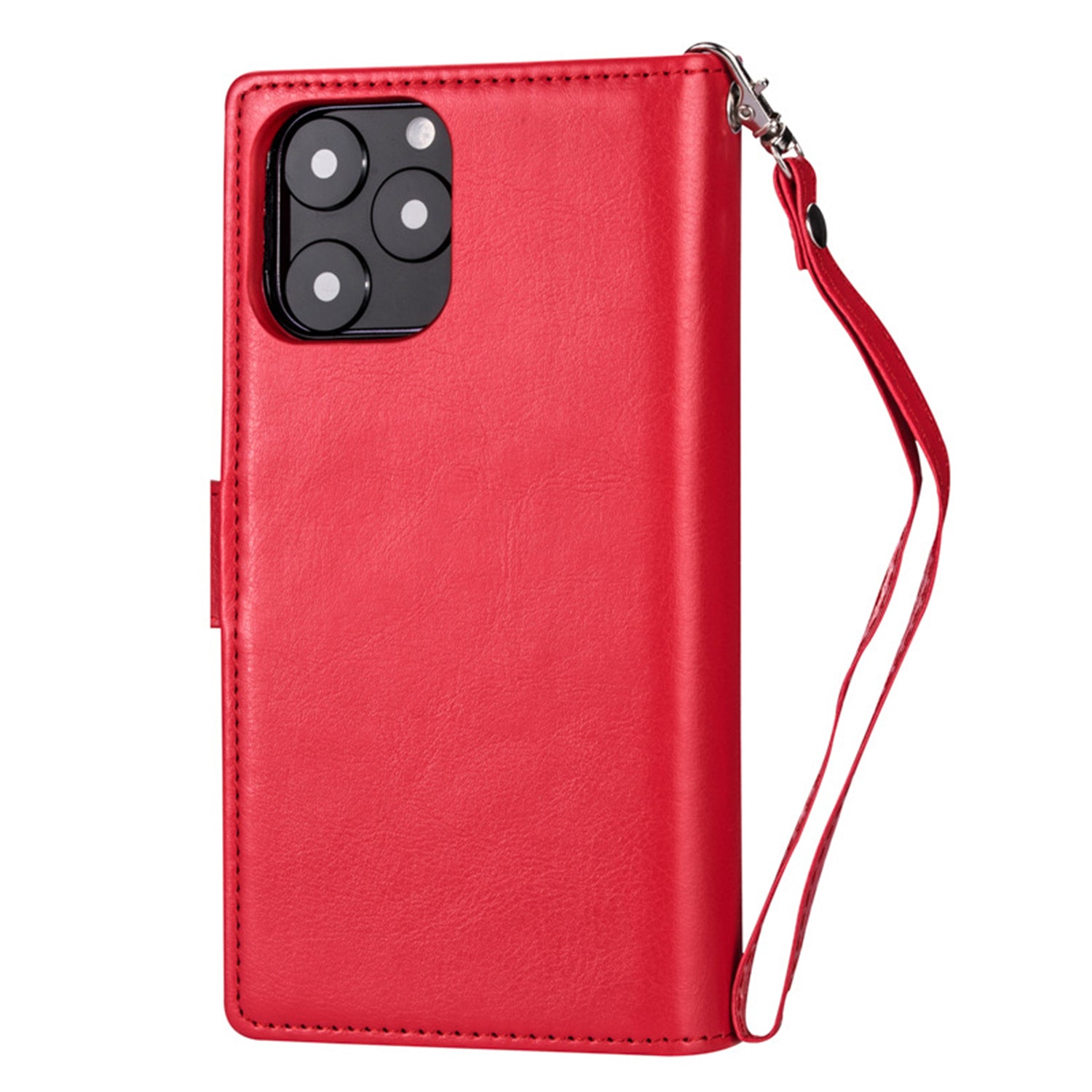 iPhone 11 Pro Max (6.5") 2 in 1 Leather Wallet Case With 9 Credit Card Slots and Removable Back Cover 