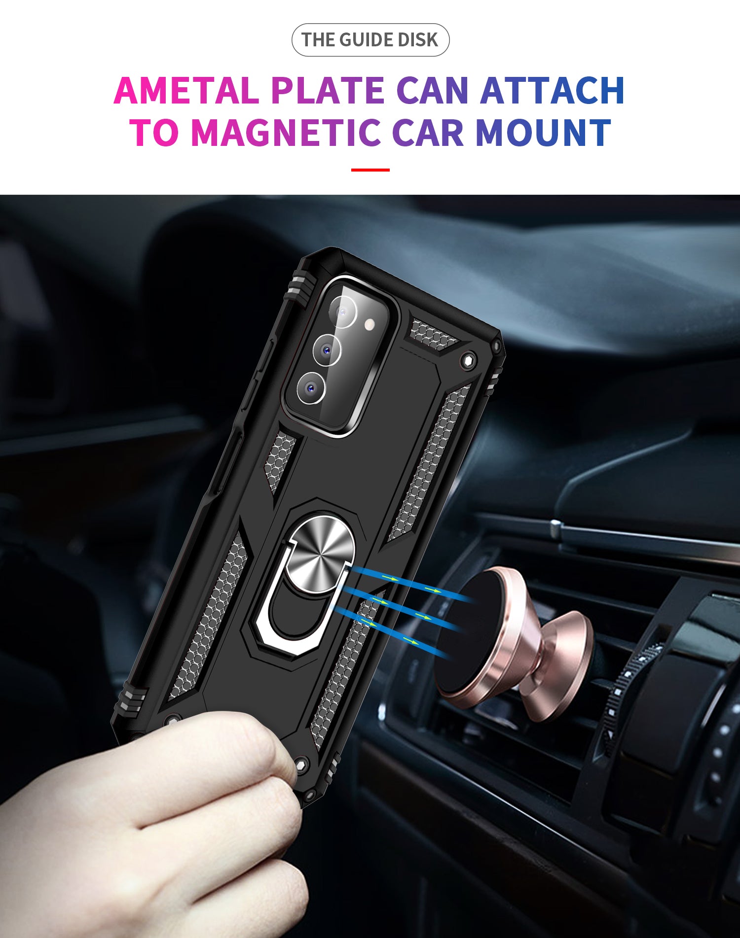 Samsung Galaxy A03s ring magnetic GPS car mount Phone Holder case