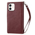 iPhone 12 Pro/12 (6.1") 2 in 1 Leather Wallet Case With 9 Credit Card Slots and Removable Back Cover 