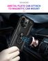 iPhone 14  Pro Dual Colors Ring Magnetic GPS car mount Phone Holder Case