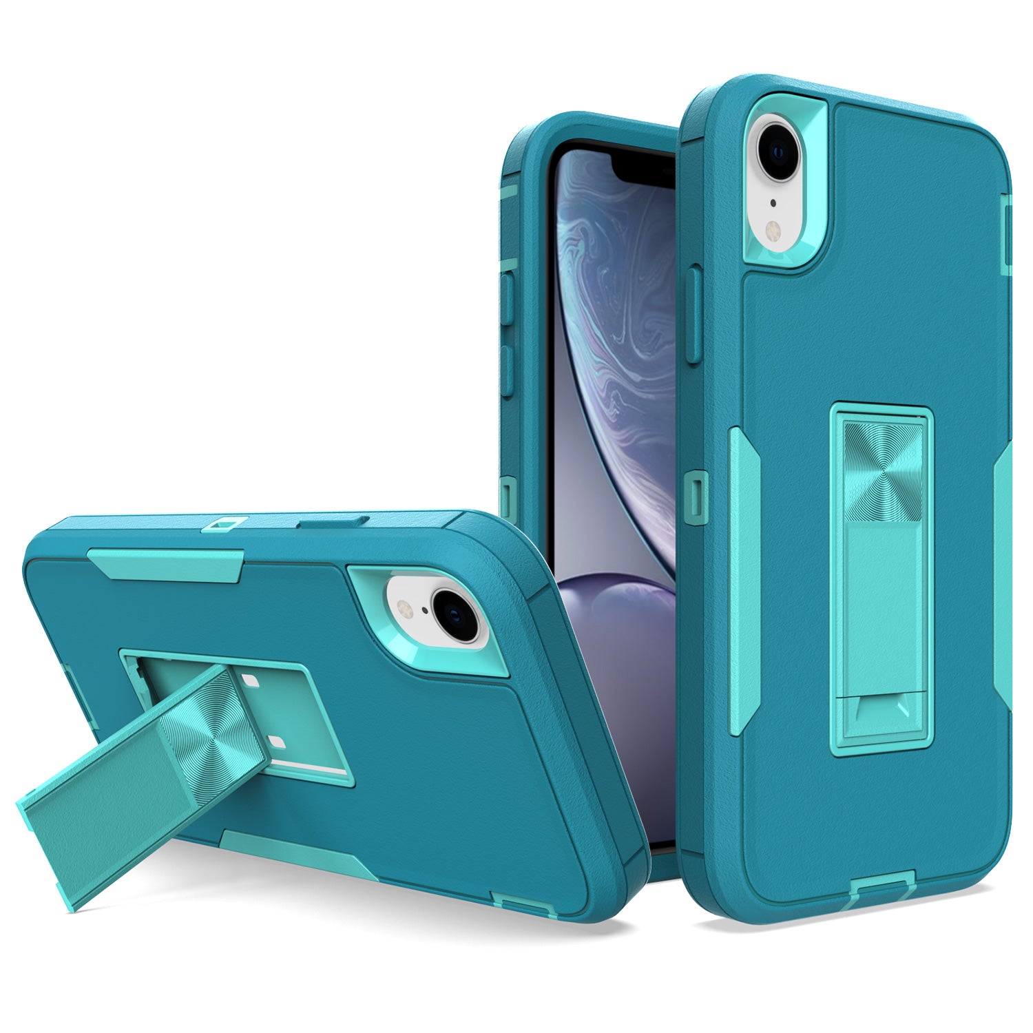 iPhone XR Kickstand fully protected heavy-duty shockproof case