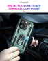 iPhone 14 Pro Max Dual Colors Ring Magnetic GPS car mount Phone Holder Case