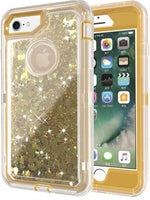 Apple iPhone 8 / 7 Transparent Floating Glitter Heavy Duty Case Compatible