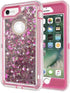 Apple iPhone 8 / 7 Transparent Floating Glitter Heavy Duty Case Compatible