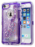 Apple iPhone 8 / 7 Transparent Floating Glitter Heavy Duty Case Compatible