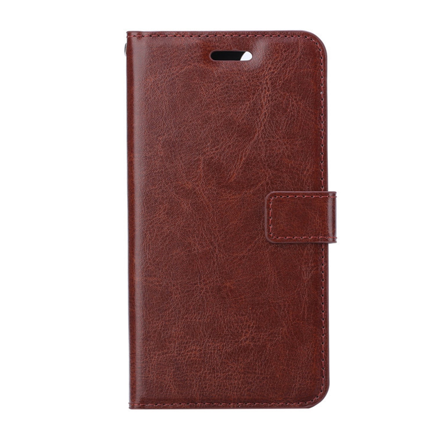 iPhone 8 & 7 Plus Real Plain Leather Wallet Case