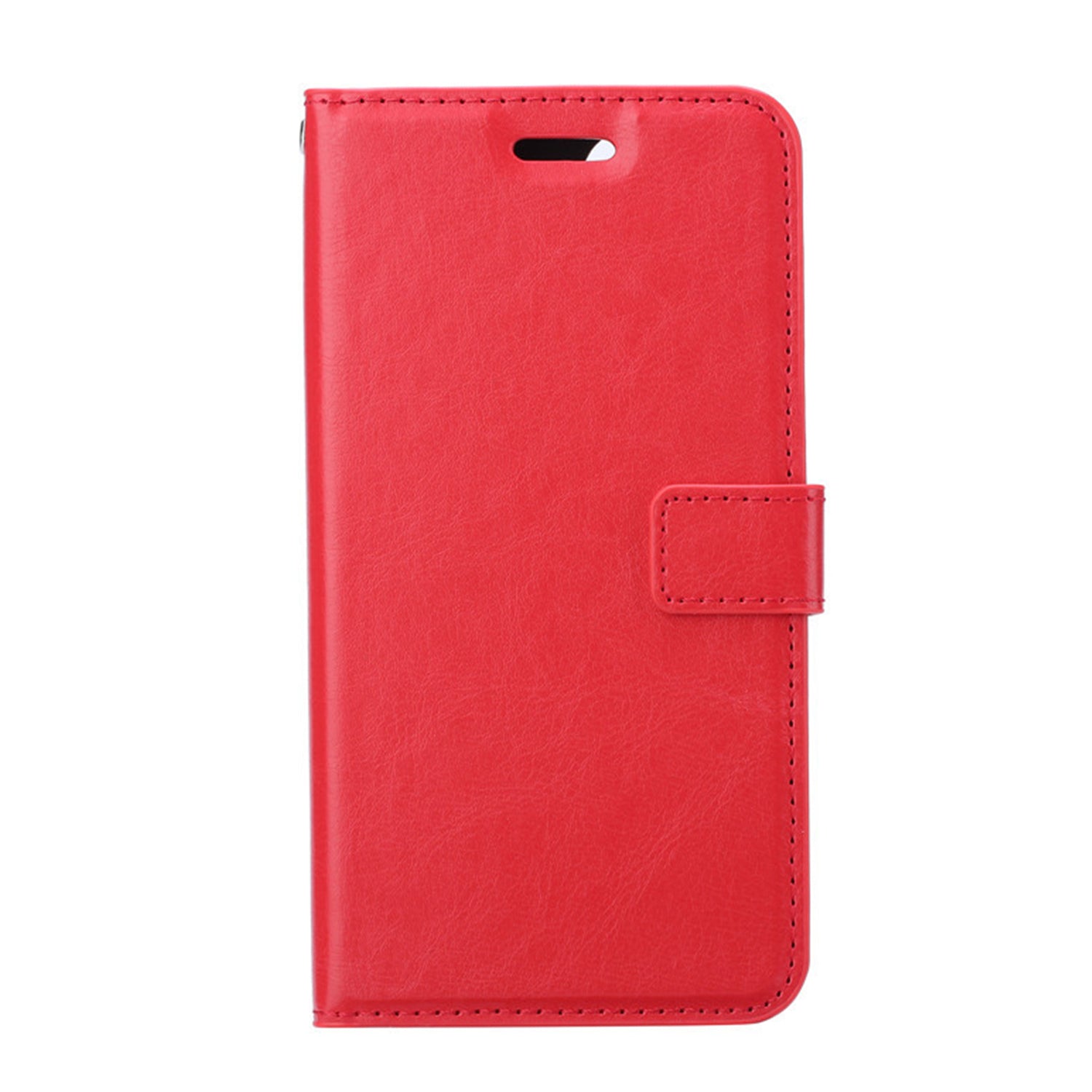 iPhone 8 & 7 Plus Real Plain Leather Wallet Case