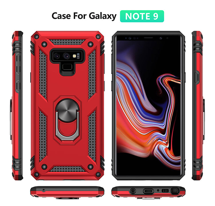 Samsung Galaxy Note 9 Dual Colors Ring Magnetic GPS car mount Phone Holder Case