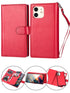 iPhone 11 (6.1") 2 in 1 Leather Wallet Case With 9 Credit Card Slots and Removable Back Cover 