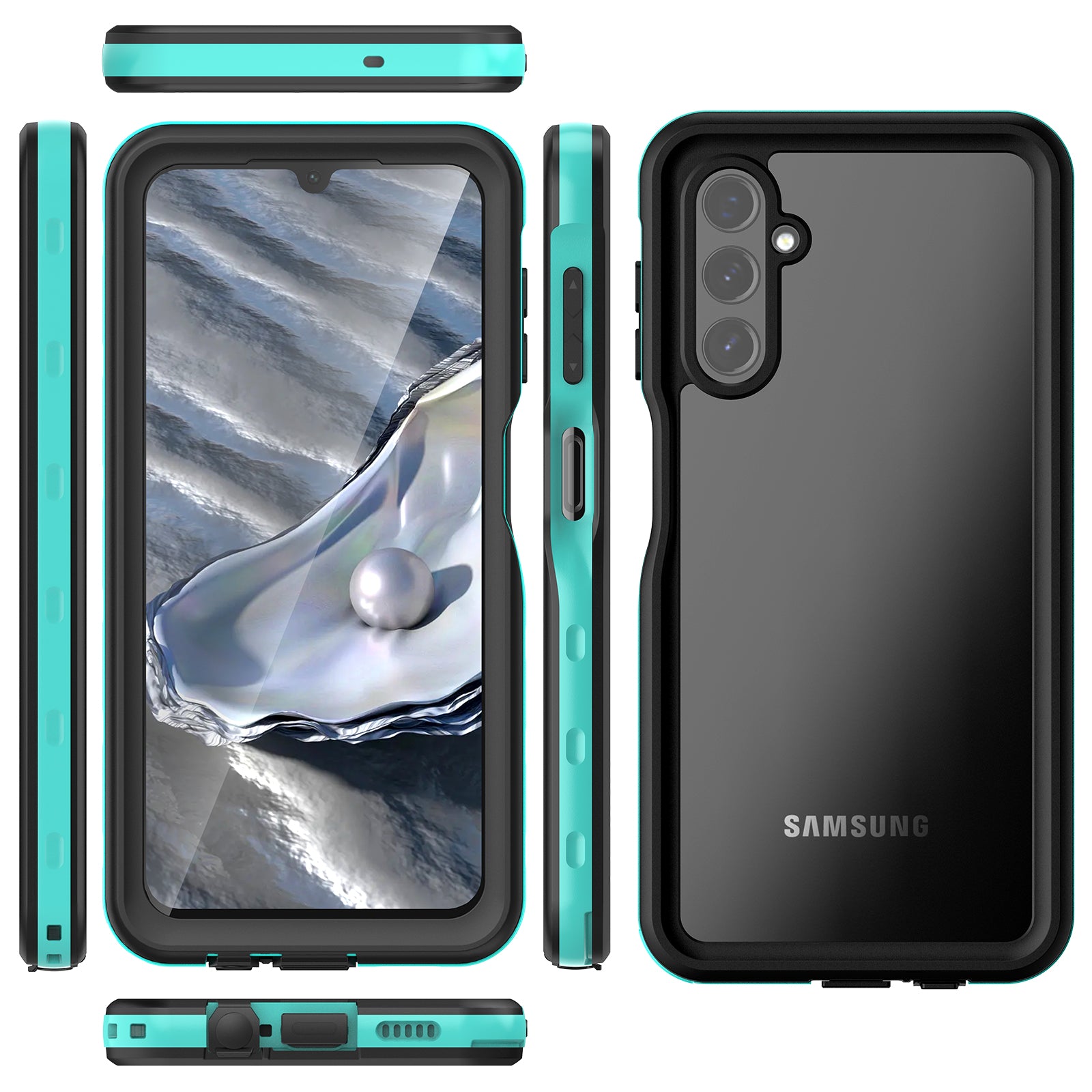 Samsung Galaxy A14 360 Full Protective Waterproof Case with Built-in Screen Fingerprint Protector