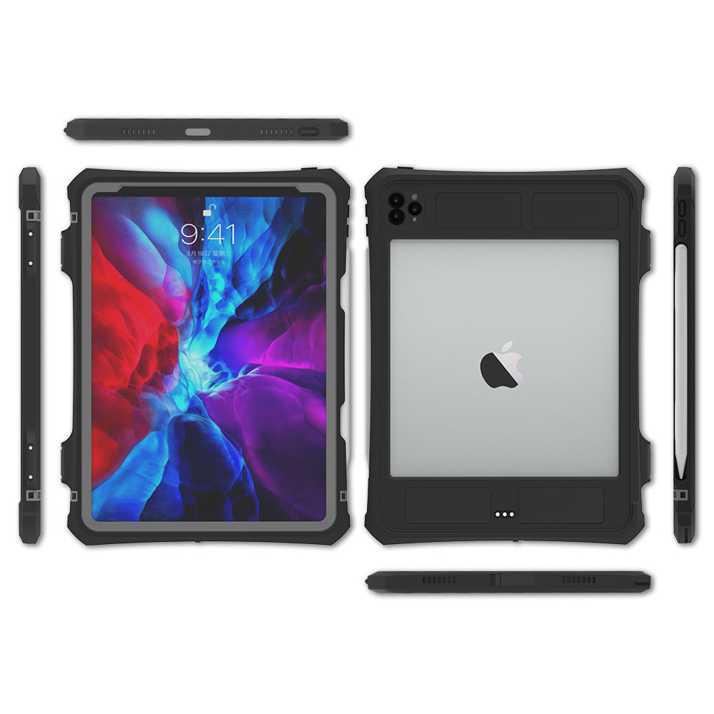 Apple iPad Pro 4/3/2(11'') 360 Full Protective Waterproof Case with Built-in Screen Fingerprint Protector