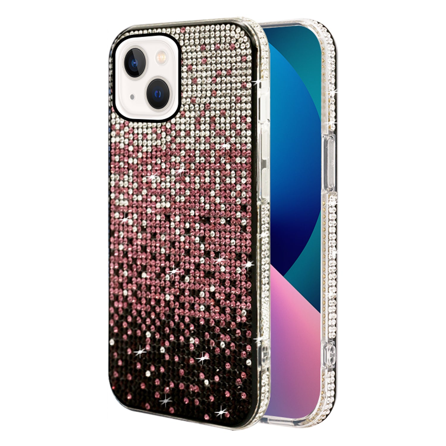 iPhone  13 Three color gradient small diamond case