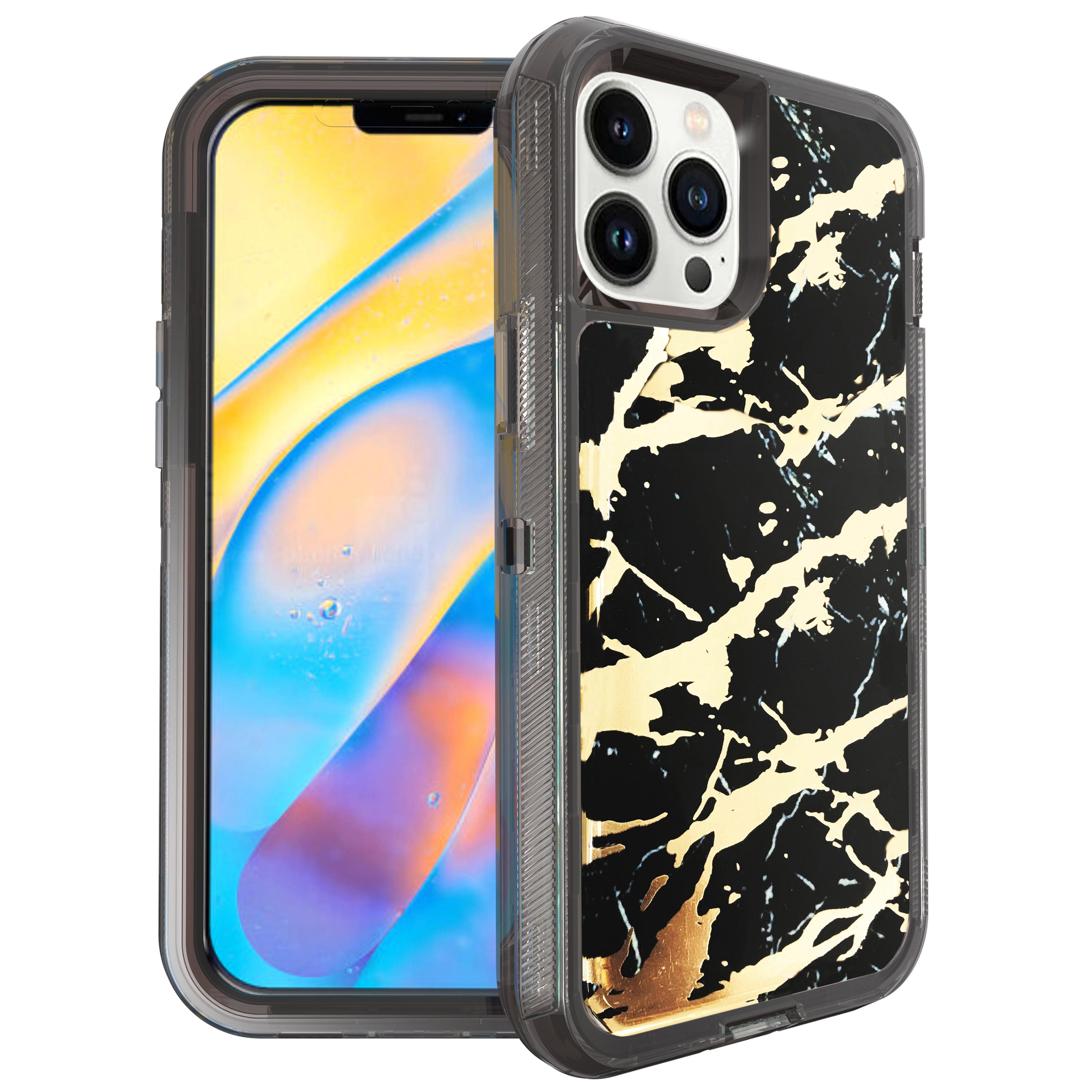 Clear Case for iPhone 12 Mini (5.4") Anti-Shock Durable Protective TPU Heavy Duty Marble case