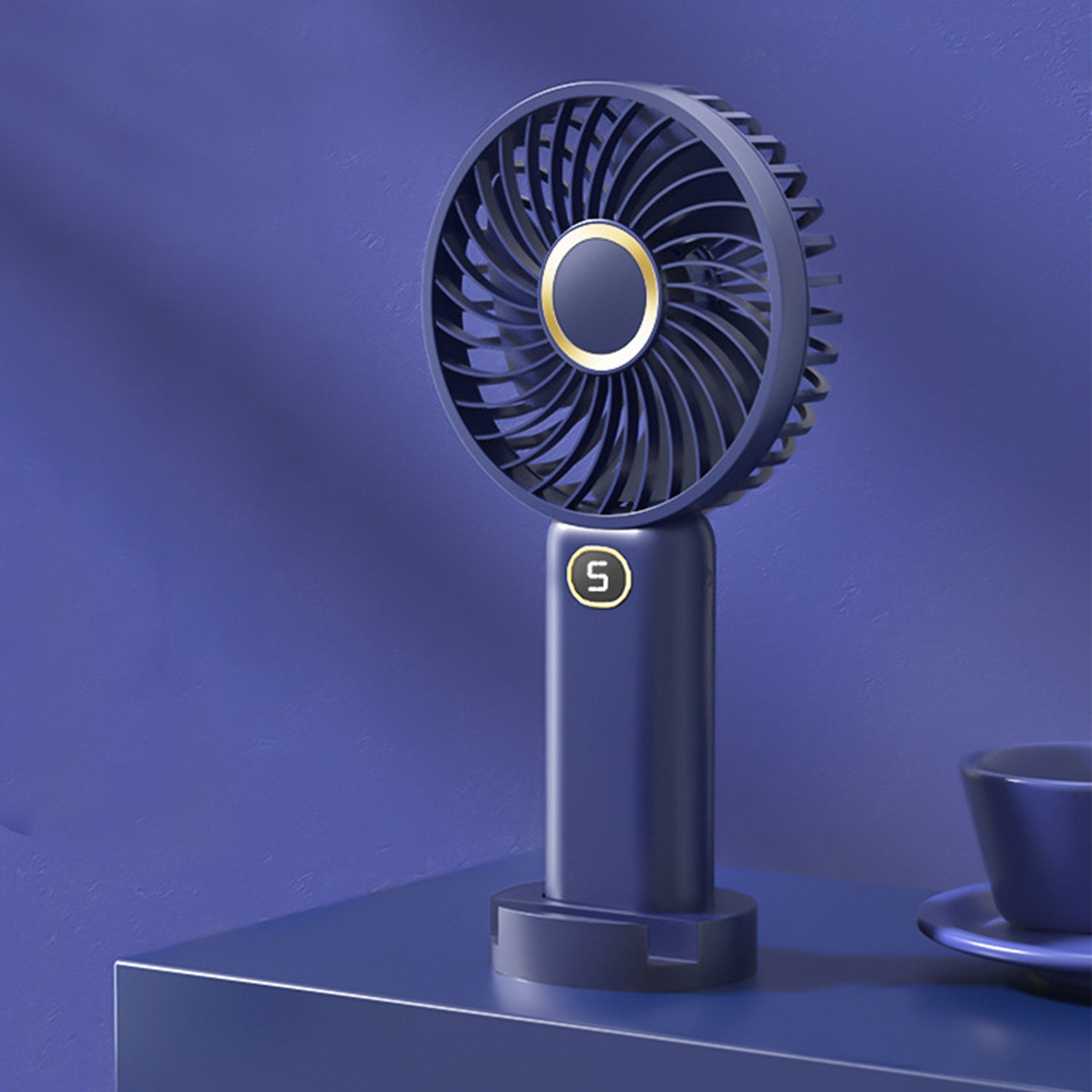 Mini desktop portable holder fan