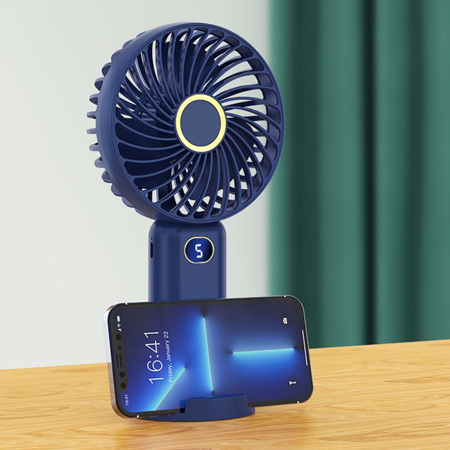 Mini desktop portable holder fan