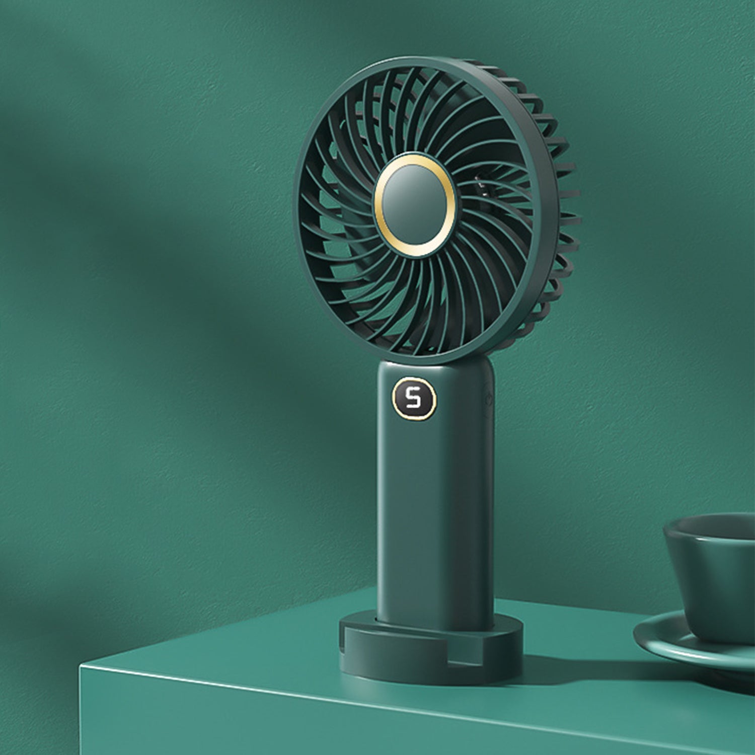 Mini desktop portable holder fan