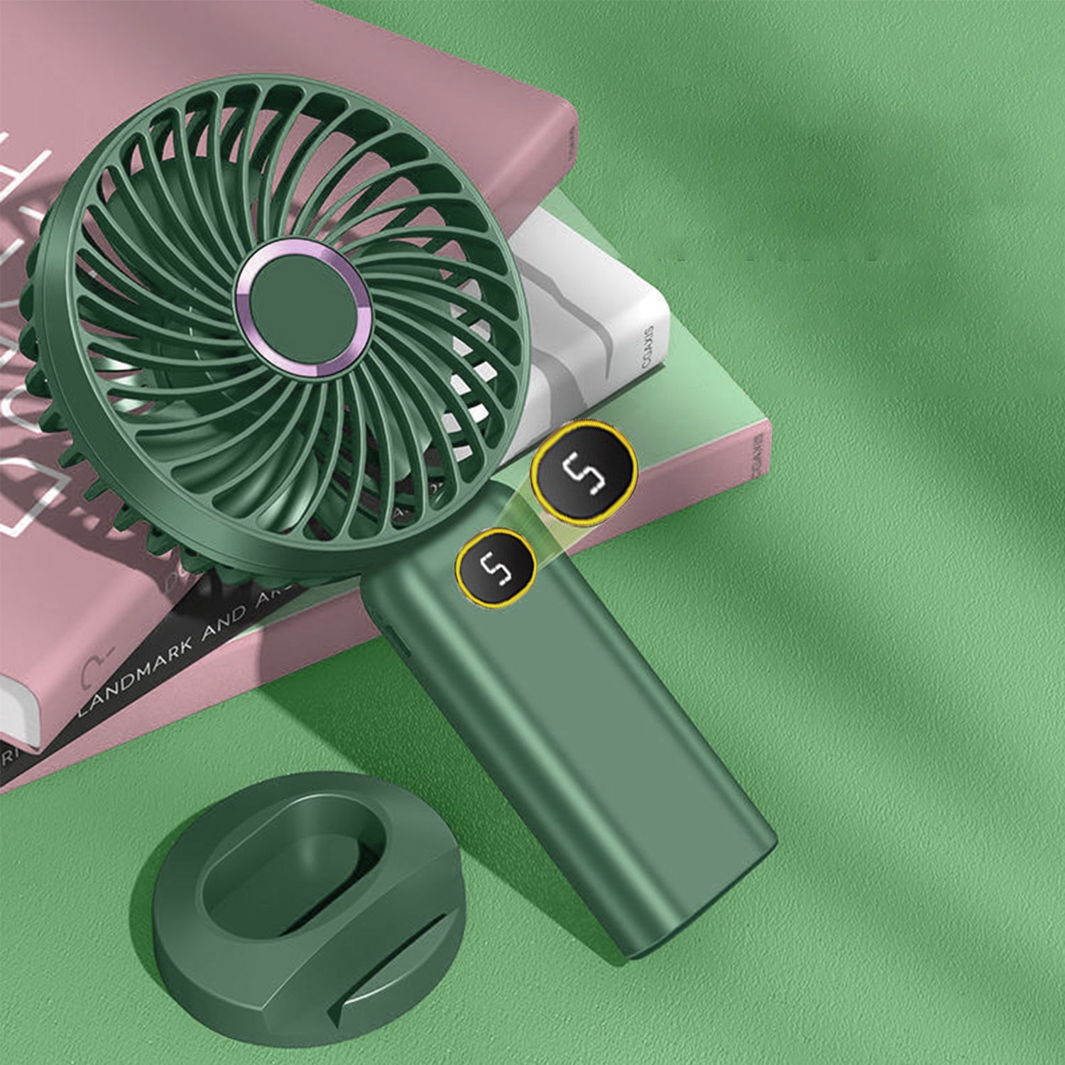 Mini desktop portable holder fan