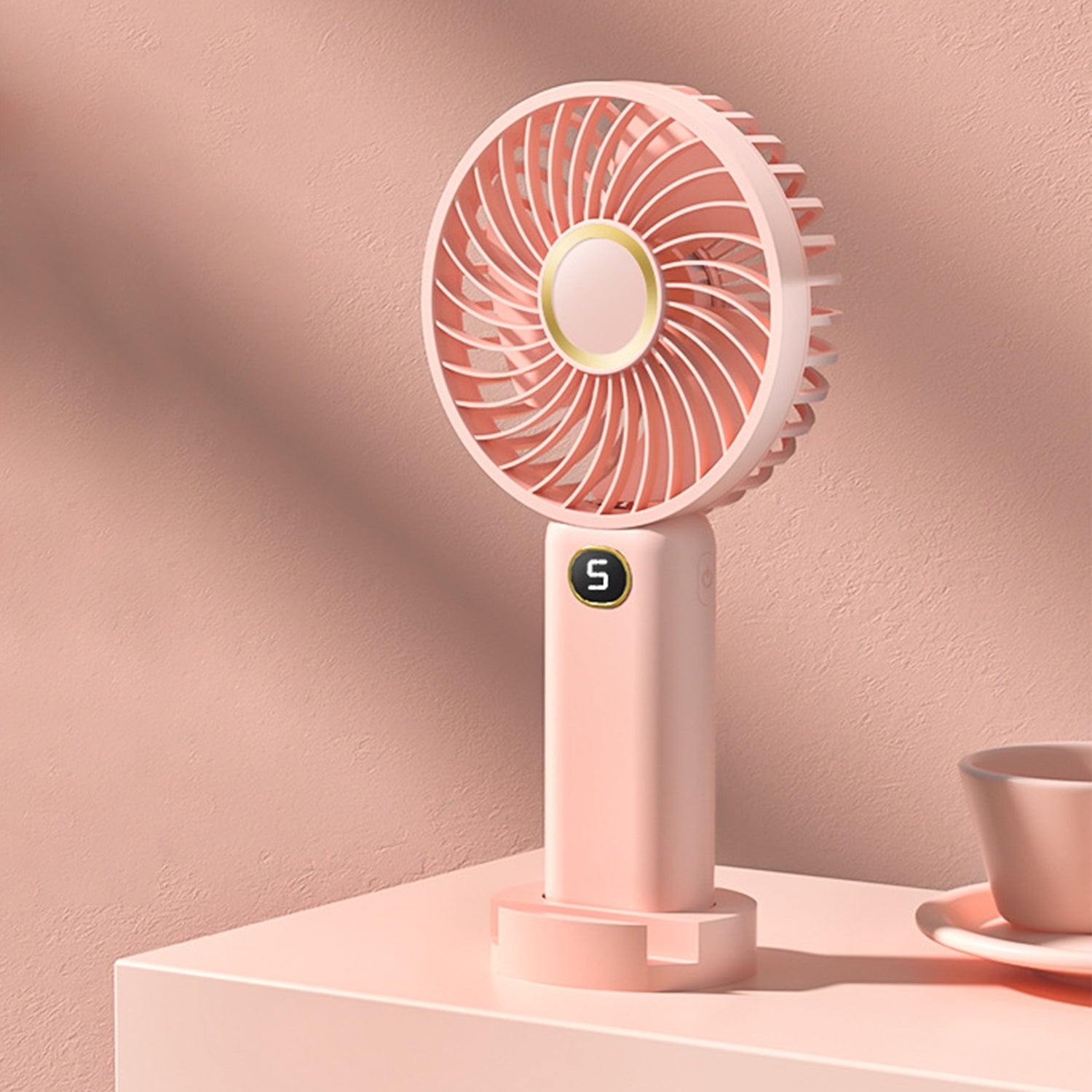 Mini desktop portable holder fan