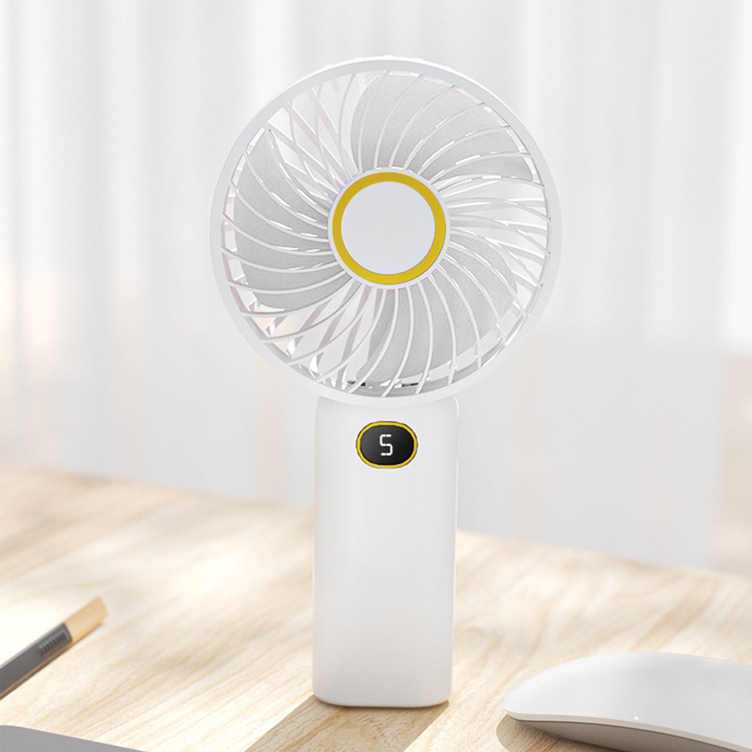 Mini desktop portable holder fan