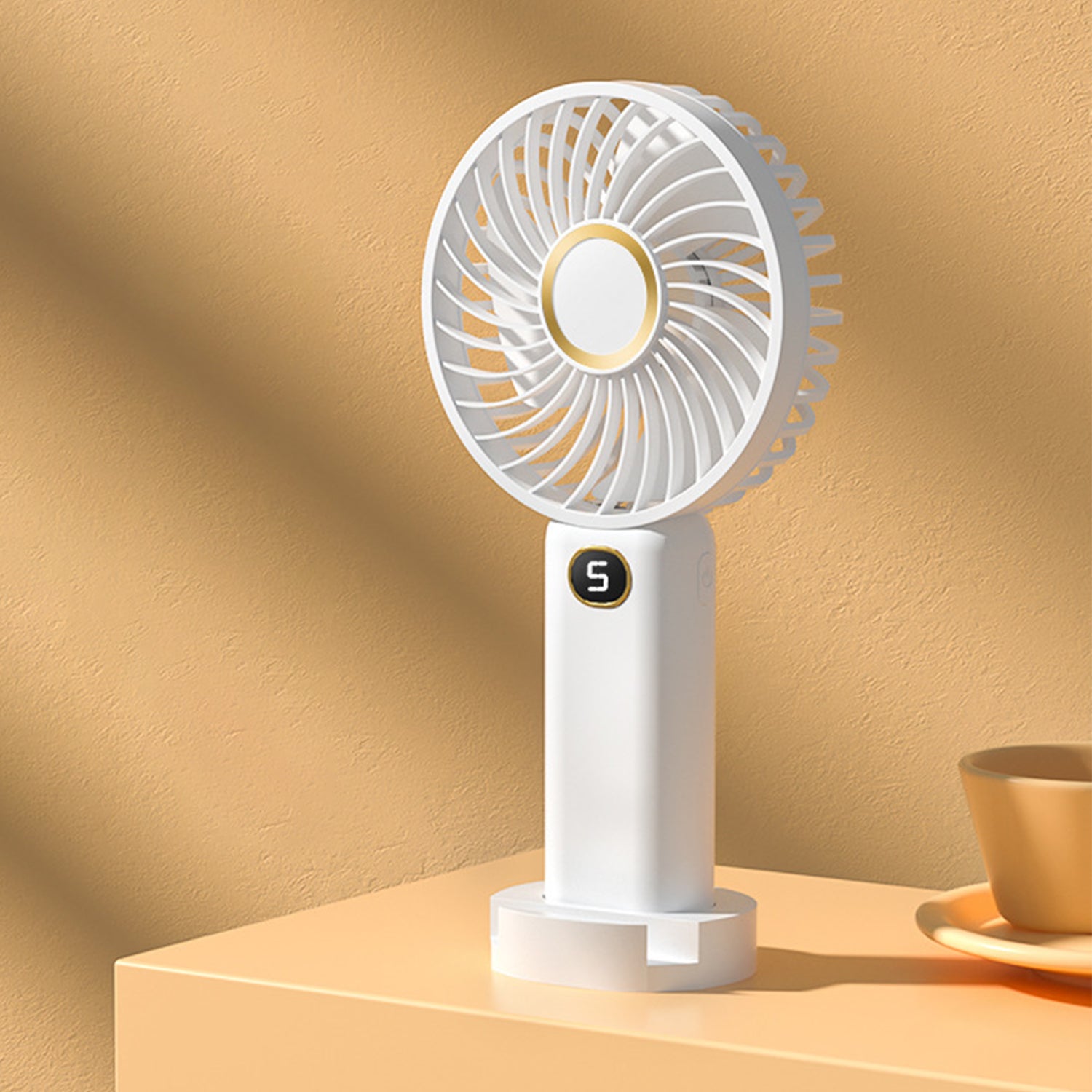 Mini desktop portable holder fan