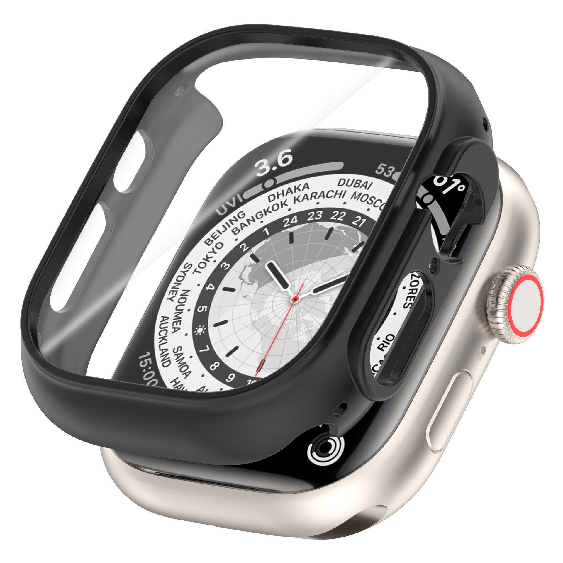 2 in 1 (49MM) PC material half pack case with screen protector for Apple Watch  Ultra