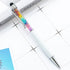 Capacitive Touch Screen Ballpoint Pen Cute Rainbow Diamond Crystal Ball Pens School Writing Supplies - White