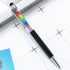 Capacitive Touch Screen Ballpoint Pen Cute Rainbow Diamond Crystal Ball Pens School Writing Supplies - Black